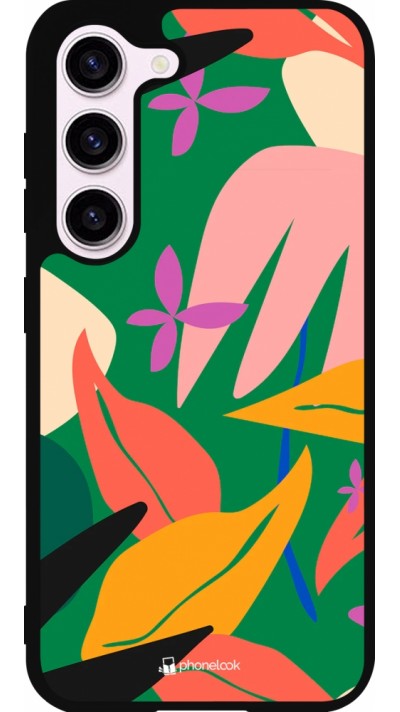 Samsung Galaxy S23 FE Case Hülle - Silikon schwarz Abstract Jungle