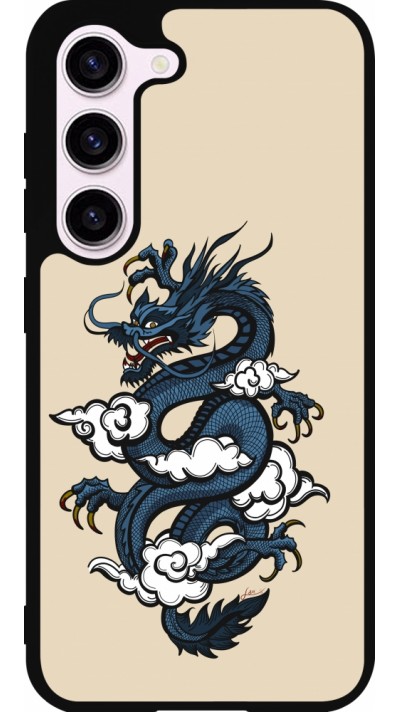 Samsung Galaxy S23 FE Case Hülle - Silikon schwarz Blue Dragon Tattoo