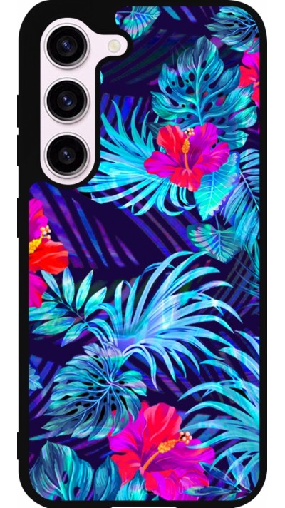 Samsung Galaxy S23 FE Case Hülle - Silikon schwarz Blue Forest