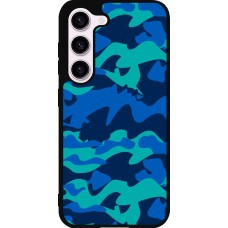 Samsung Galaxy S23 FE Case Hülle - Silikon schwarz Camo Blue