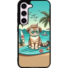 Samsung Galaxy S23 FE Case Hülle - Silikon schwarz Chat Surf Stil