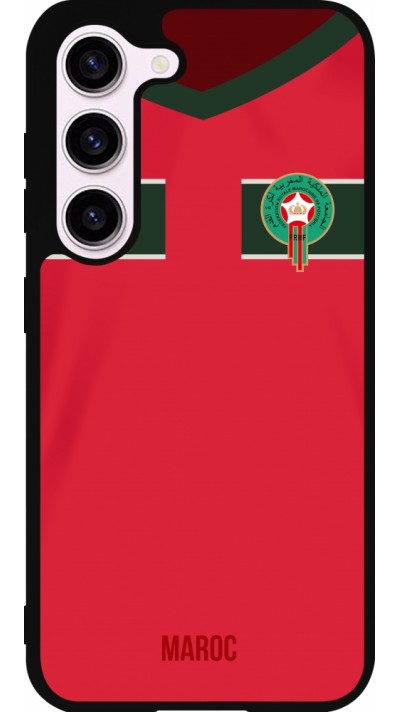 Samsung Galaxy S23 FE Case Hülle - Silikon schwarz Marokko 2022 personalisierbares Fussballtrikot