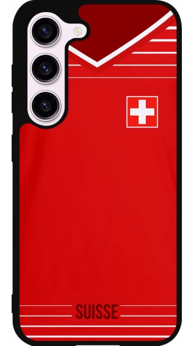 Samsung Galaxy S23 FE Case Hülle - Silikon schwarz Football shirt Switzerland 2022