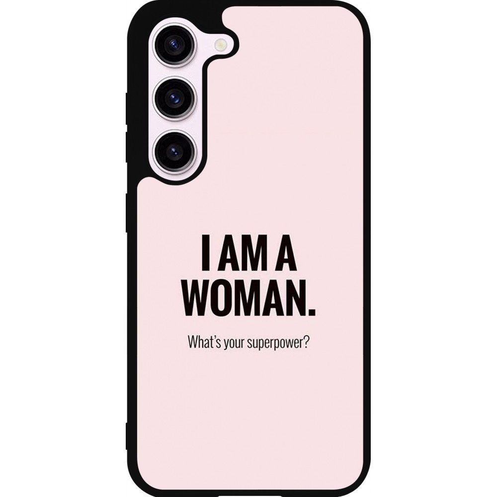 Samsung Galaxy S23 FE Case Hülle - Silikon schwarz I am a woman