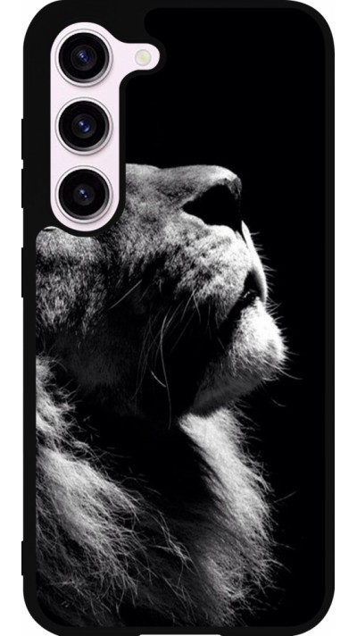 Samsung Galaxy S23 FE Case Hülle - Silikon schwarz Lion looking up