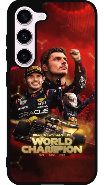 Samsung Galaxy S23 FE Case Hülle - Silikon schwarz Max Verstappen Champion 2023