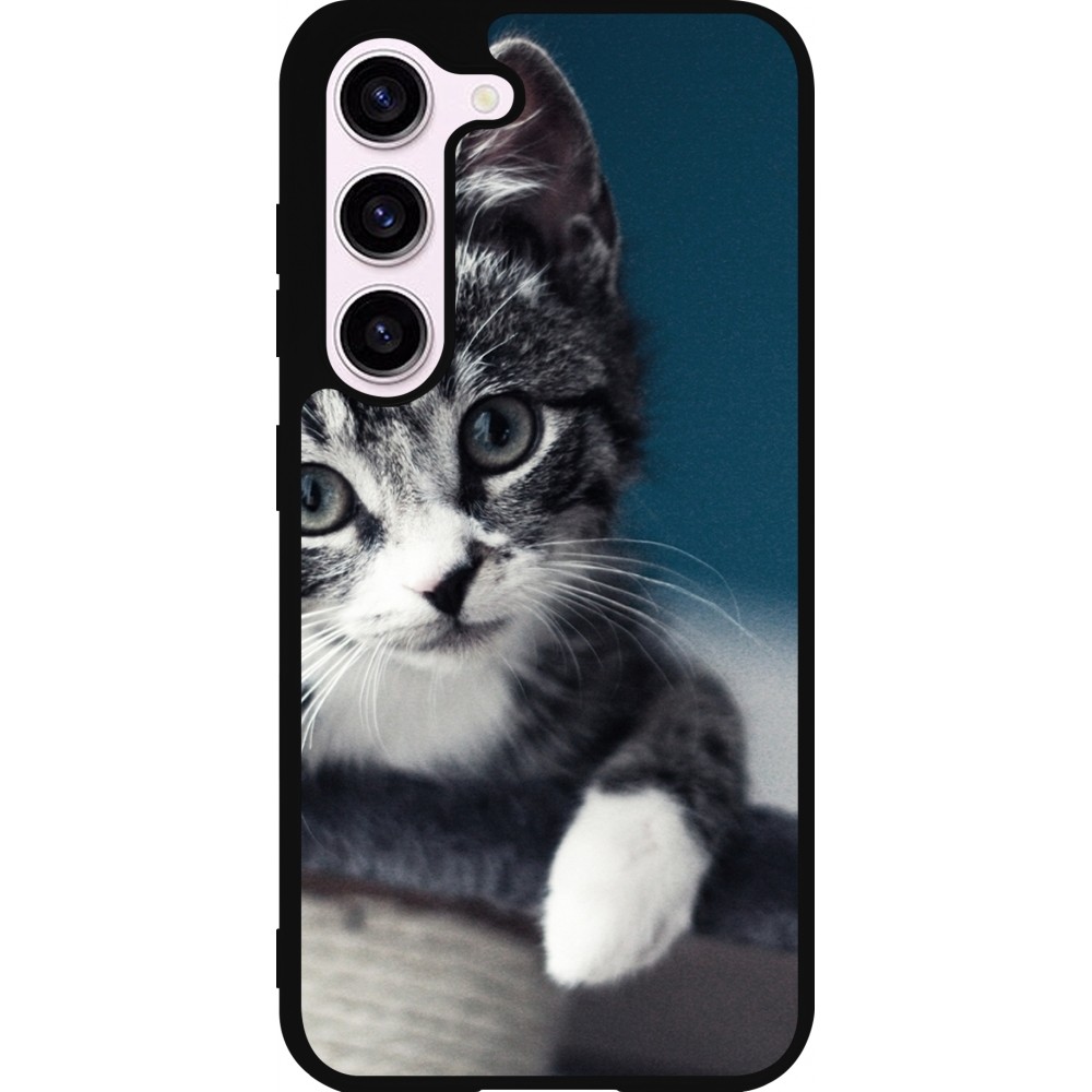 Samsung Galaxy S23 FE Case Hülle - Silikon schwarz Meow 23