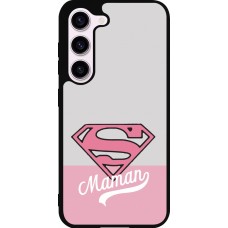 Samsung Galaxy S23 FE Case Hülle - Silikon schwarz Mom 2024 Super hero maman