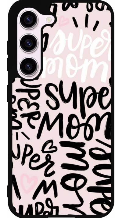 Samsung Galaxy S23 FE Case Hülle - Silikon schwarz Mom 2024 Super mom