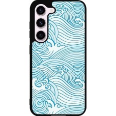 Samsung Galaxy S23 FE Case Hülle - Silikon schwarz Ocean Waves