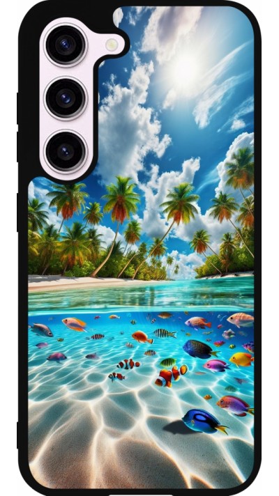 Samsung Galaxy S23 FE Case Hülle - Silikon schwarz Strandparadies