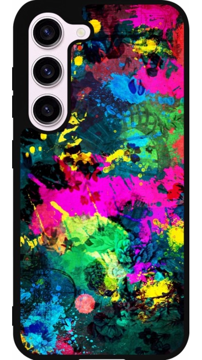 Samsung Galaxy S23 FE Case Hülle - Silikon schwarz Splash paint