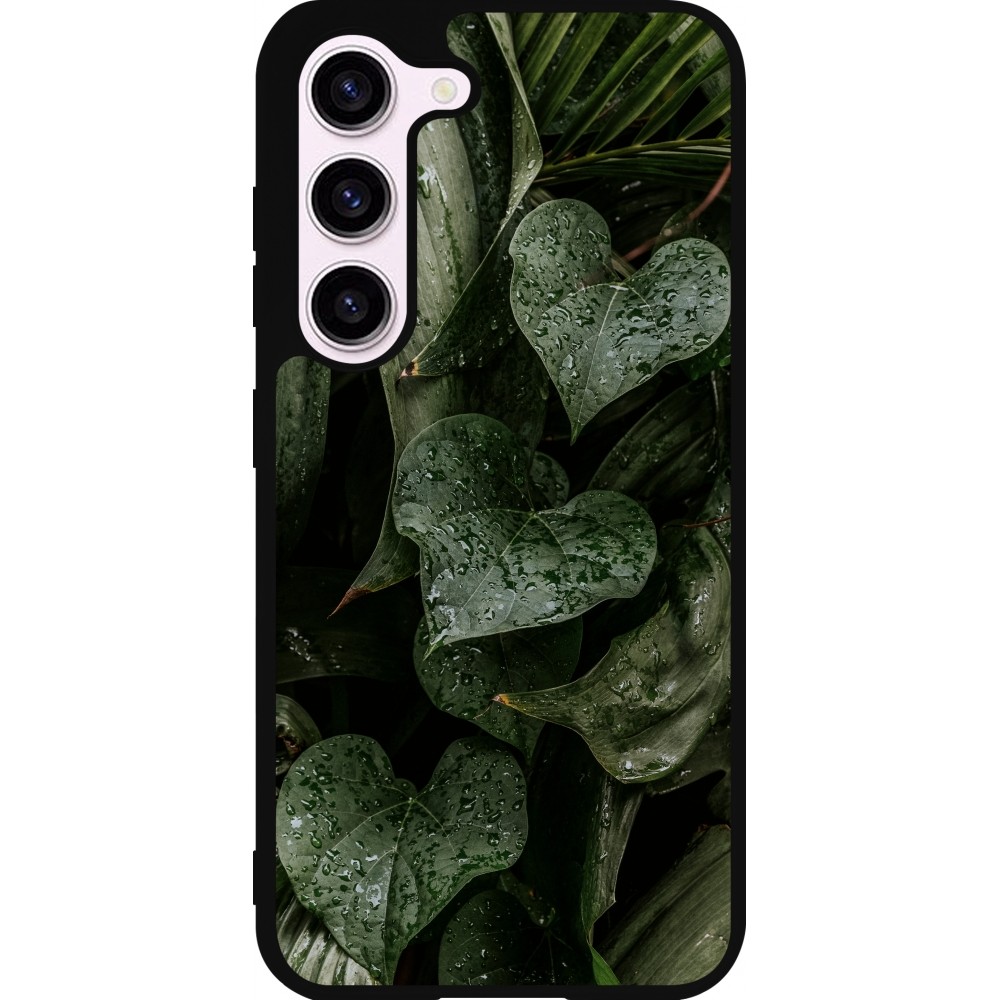 Samsung Galaxy S23 FE Case Hülle - Silikon schwarz Spring 23 fresh plants