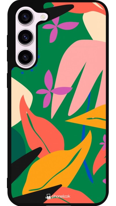 Samsung Galaxy S23+ Case Hülle - Silikon schwarz Abstract Jungle