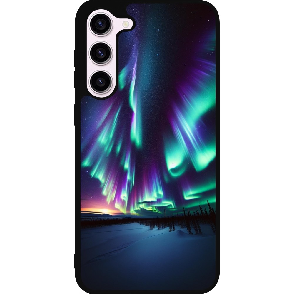 Samsung Galaxy S23+ Case Hülle - Silikon schwarz Funkelndes Nordlicht