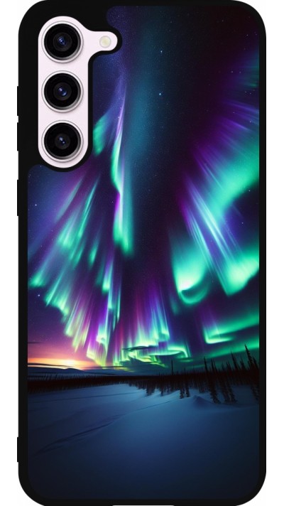 Samsung Galaxy S23+ Case Hülle - Silikon schwarz Funkelndes Nordlicht