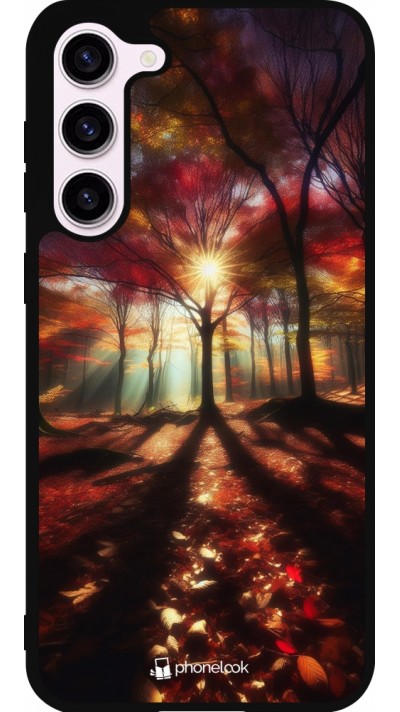 Samsung Galaxy S23+ Case Hülle - Silikon schwarz Herbstlicher goldener Glanz