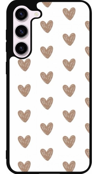 Samsung Galaxy S23+ Case Hülle - Silikon schwarz Autumn 2024 brown hearts