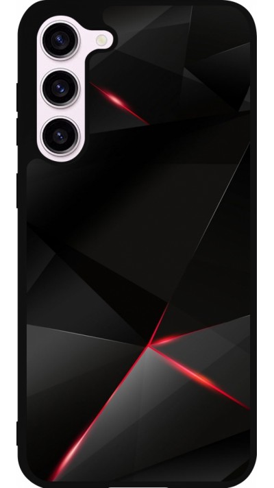 Samsung Galaxy S23+ Case Hülle - Silikon schwarz Black Red Lines