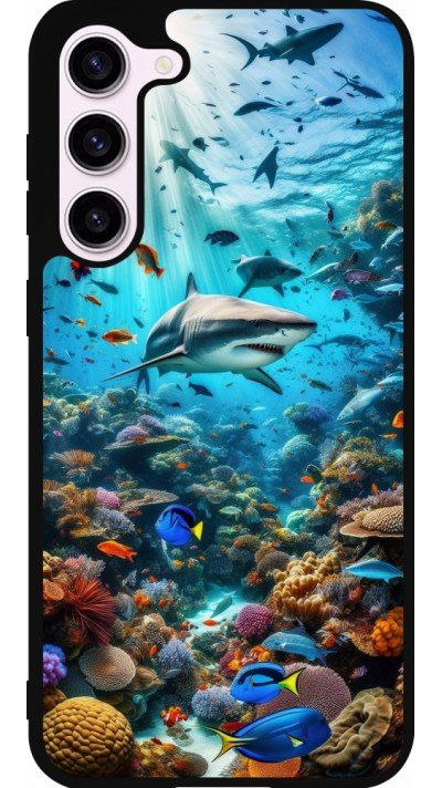 Samsung Galaxy S23+ Case Hülle - Silikon schwarz Bora Bora Meer und Wunder