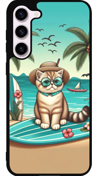 Samsung Galaxy S23+ Case Hülle - Silikon schwarz Chat Surf Stil