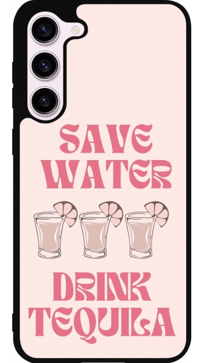 Samsung Galaxy S23+ Case Hülle - Silikon schwarz Cocktail Save Water Drink Tequila