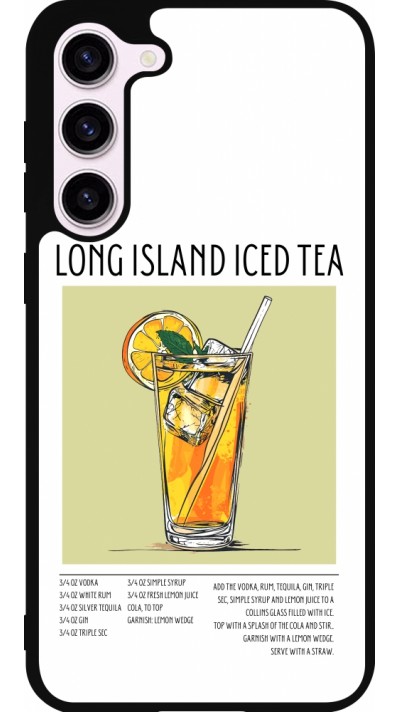 Samsung Galaxy S23+ Case Hülle - Silikon schwarz Cocktail Rezept Long Island Ice Tea