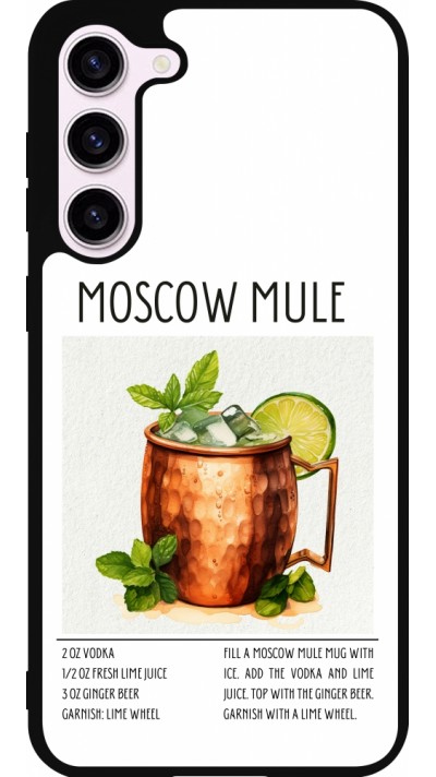 Samsung Galaxy S23+ Case Hülle - Silikon schwarz Cocktail Rezept Moscow Mule