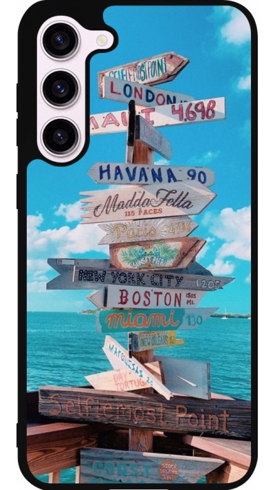 Samsung Galaxy S23+ Case Hülle - Silikon schwarz Cool Cities Directions