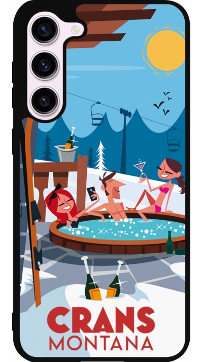 Samsung Galaxy S23+ Case Hülle - Silikon schwarz Crans-Montana Mountain Jacuzzi