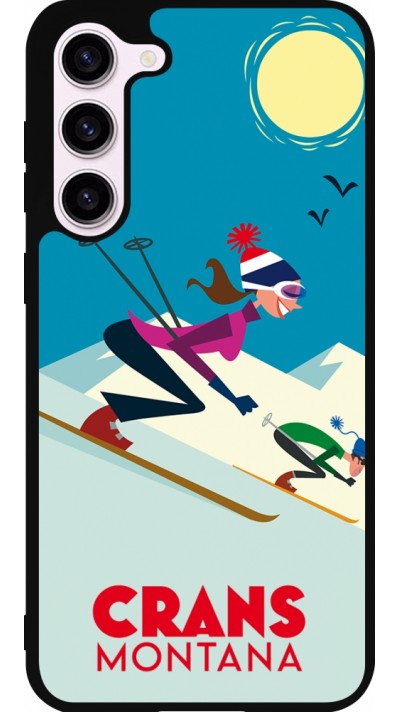 Samsung Galaxy S23+ Case Hülle - Silikon schwarz Crans-Montana Ski Downhill