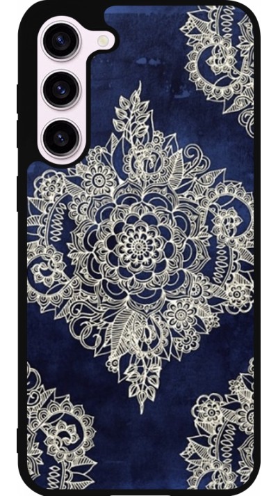 Samsung Galaxy S23+ Case Hülle - Silikon schwarz Cream Flower Moroccan