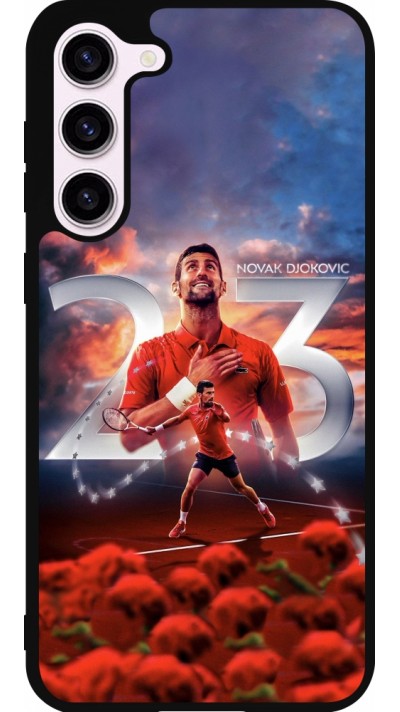 Samsung Galaxy S23+ Case Hülle - Silikon schwarz Djokovic 23 Grand Slam