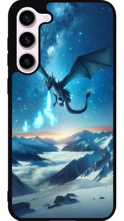 Samsung Galaxy S23+ Case Hülle - Silikon schwarz Drache nächtliche Berg