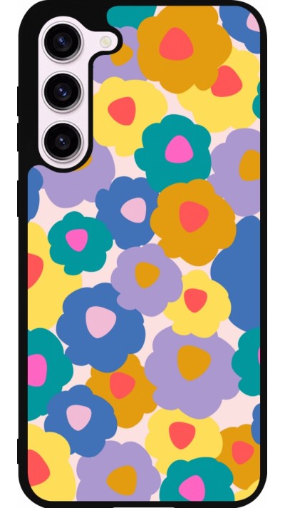 Samsung Galaxy S23+ Case Hülle - Silikon schwarz Easter 2024 flower power