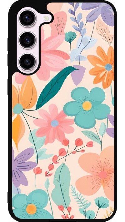 Samsung Galaxy S23+ Case Hülle - Silikon schwarz Easter 2024 spring flowers