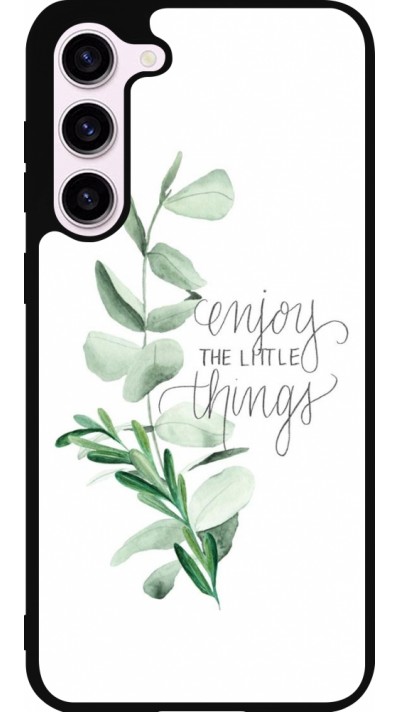 Samsung Galaxy S23+ Case Hülle - Silikon schwarz Enjoy the little things