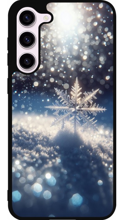 Samsung Galaxy S23+ Case Hülle - Silikon schwarz Schneeflocke Solar Glanz