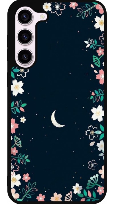 Samsung Galaxy S23+ Case Hülle - Silikon schwarz Flowers space