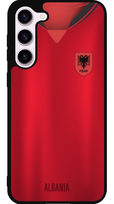 Coque Samsung Galaxy S23+ - Silicone rigide noir Maillot de football Albanie personnalisable