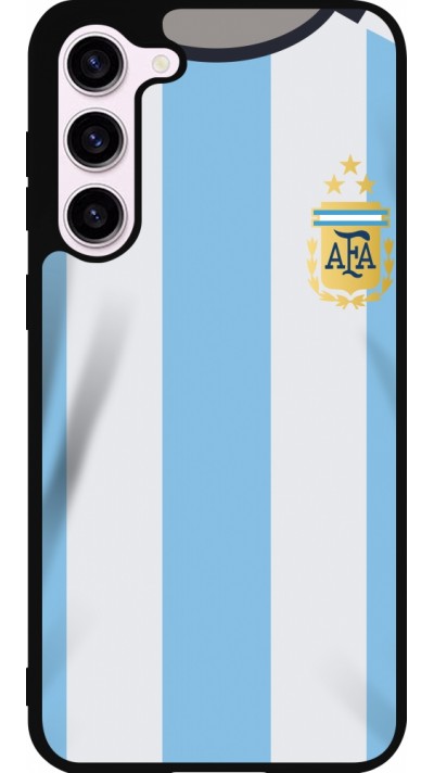 Samsung Galaxy S23+ Case Hülle - Silikon schwarz Argentinien 2022 personalisierbares Fussballtrikot