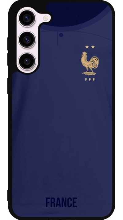 Samsung Galaxy S23+ Case Hülle - Silikon schwarz Frankreich 2022 personalisierbares Fussballtrikot