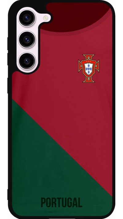 Samsung Galaxy S23+ Case Hülle - Silikon schwarz Fussballtrikot Portugal2022