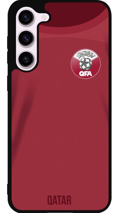 Samsung Galaxy S23+ Case Hülle - Silikon schwarz Katar 2022 personalisierbares Fussballtrikot