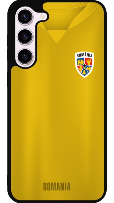Coque Samsung Galaxy S23+ - Silicone rigide noir Maillot de football Roumanie