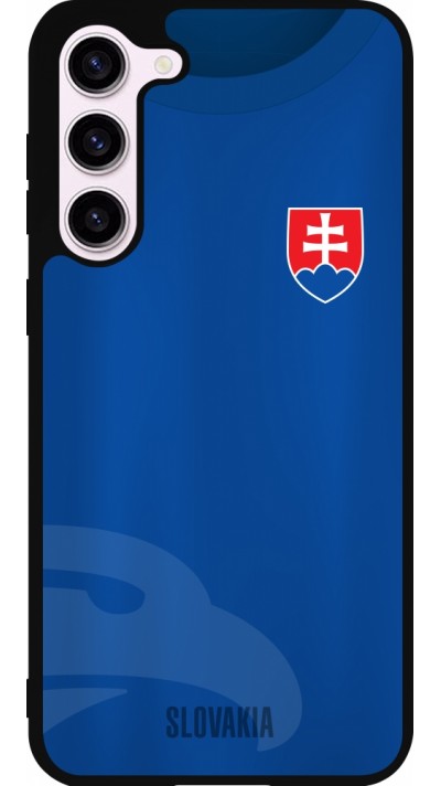 Coque Samsung Galaxy S23+ - Silicone rigide noir Maillot de football Slovaquie