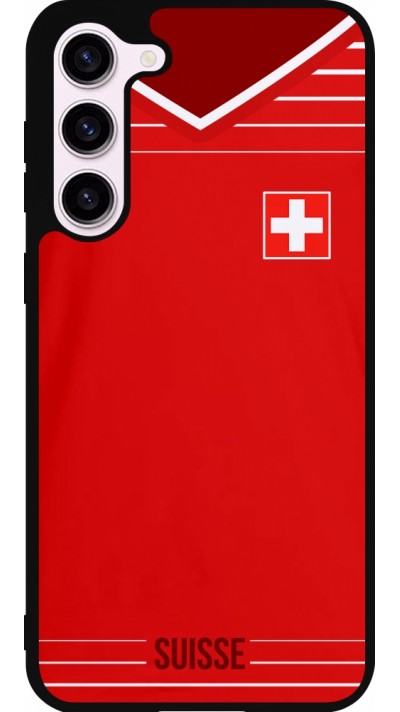 Samsung Galaxy S23+ Case Hülle - Silikon schwarz Football shirt Switzerland 2022