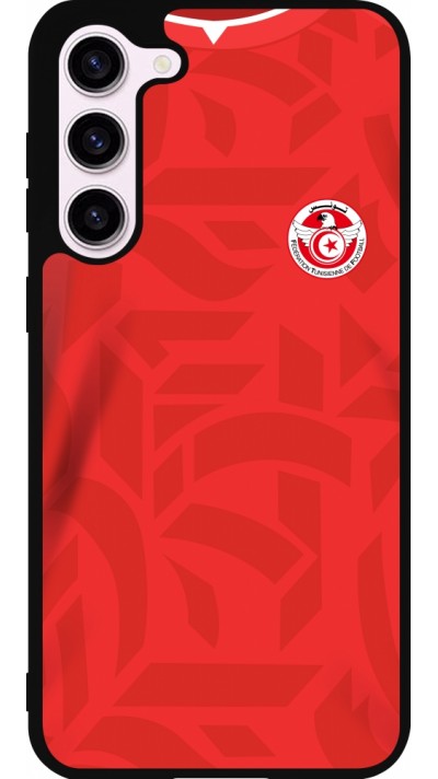 Samsung Galaxy S23+ Case Hülle - Silikon schwarz Tunesien 2022 personalisierbares Fussballtrikot