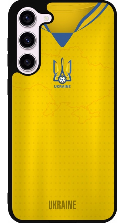 Coque Samsung Galaxy S23+ - Silicone rigide noir Maillot de football Ukraine