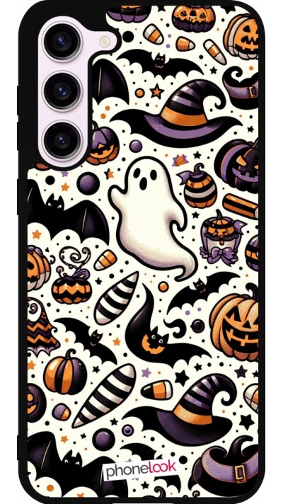 Samsung Galaxy S23+ Case Hülle - Silikon schwarz Halloween 2024 Niedliches Muster